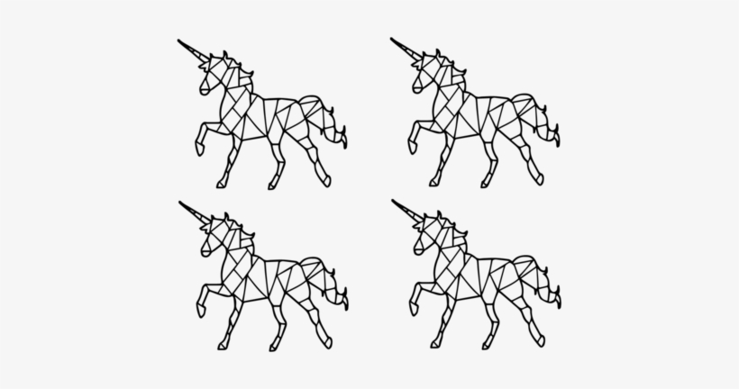 Spoonflower Black And White Geometric Unicorn Illustration - Spoonflower, Inc., transparent png #1309166