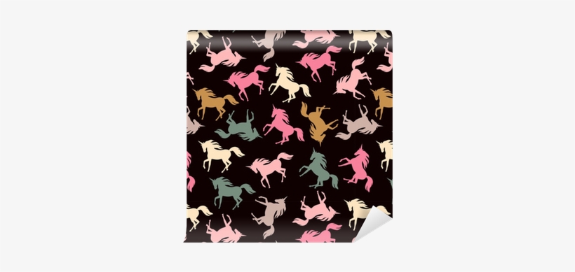 Realistic Unicorn Silhouette Seamless Pattern - Interestprint Hipster Realistic Unicorn Silhouette, transparent png #1309242