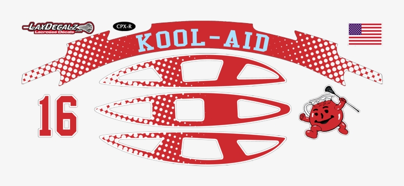Koolaid Decal Set - Lacrosse Helmet Decal Template, transparent png #1309381