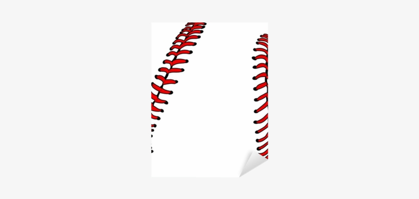 Baseball Laces Or Softball Laces Vector Image Sticker - Basesball Laces, transparent png #1309559