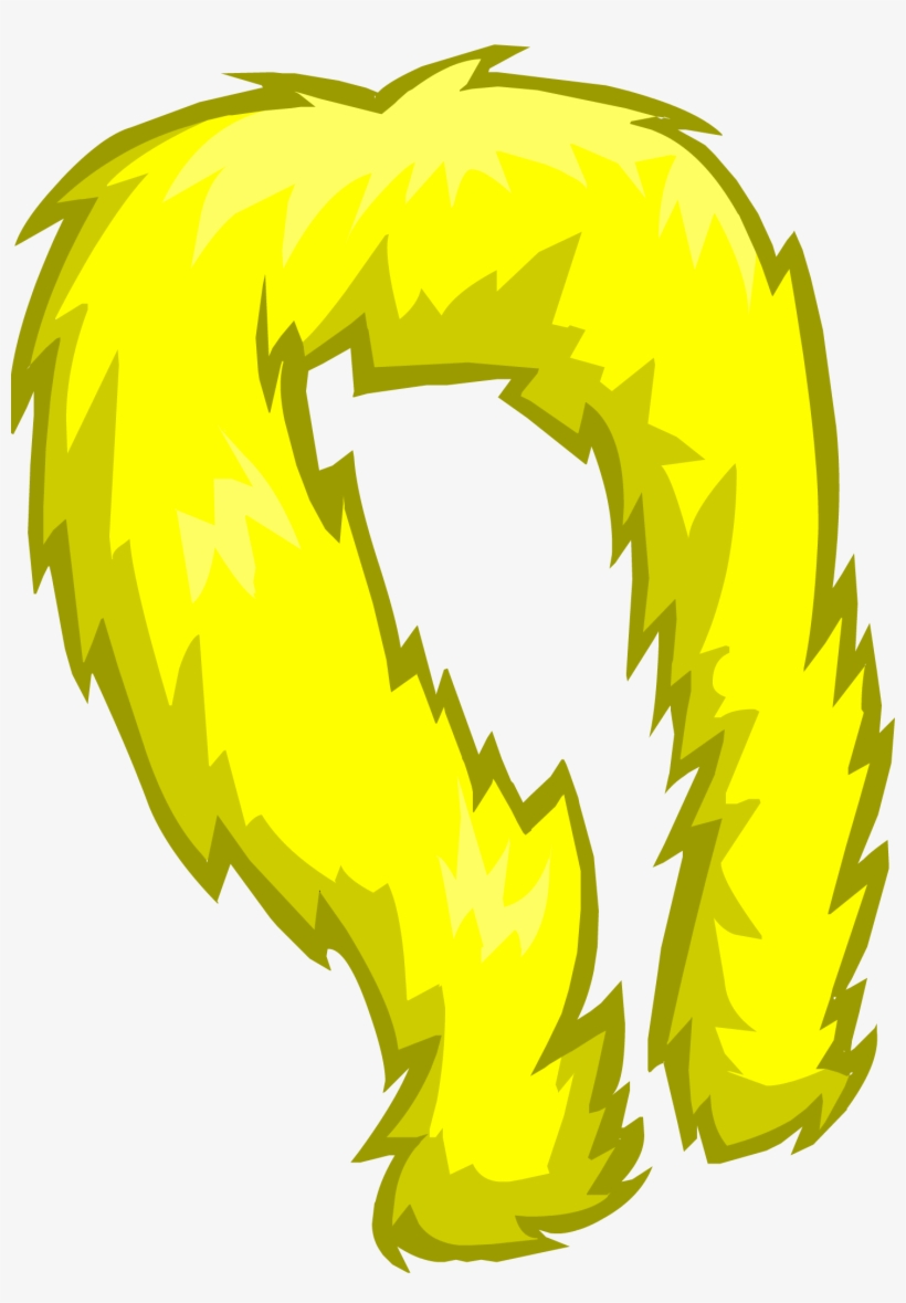 Yellow Feather Boa Icon - Club Penguin Feather Boa, transparent png #1309650