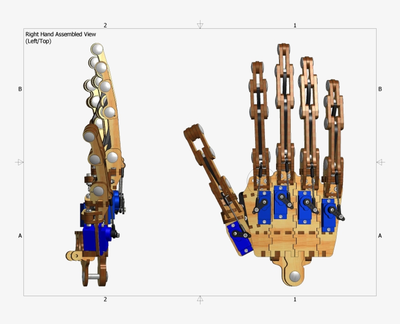 Right Hand Assembly Left-top - Roy Robot Hand, transparent png #1309672