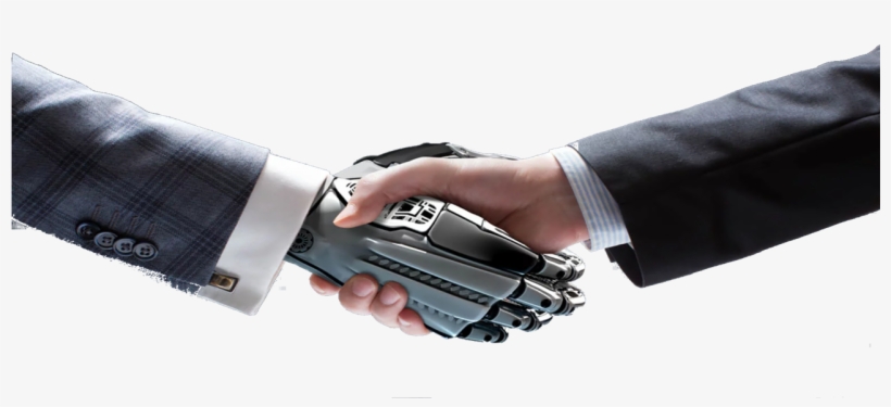 04 Apr Robotic Process Automation - Robot And Human Hand Shake Png, transparent png #1309677