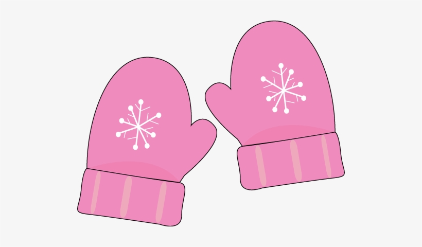 Glove Clipart Cute - Pink Mittens Clipart, transparent png #1309756