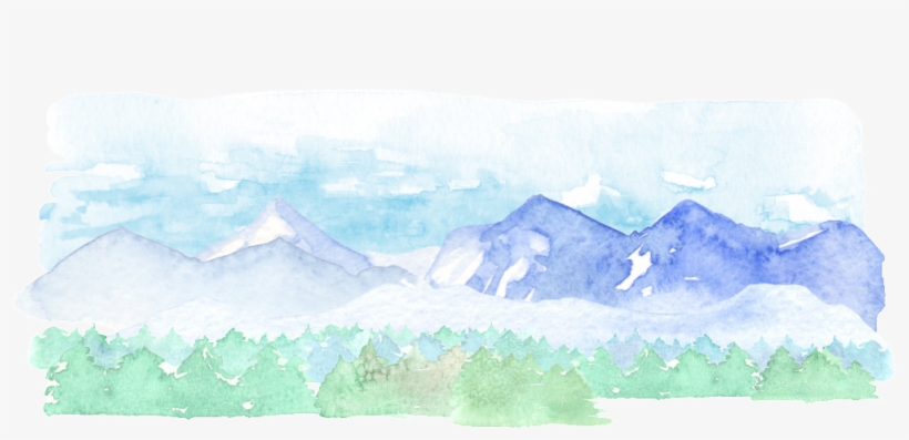 Blue Watercolor Illustrations Transparent - Watercolor Painting, transparent png #1310875