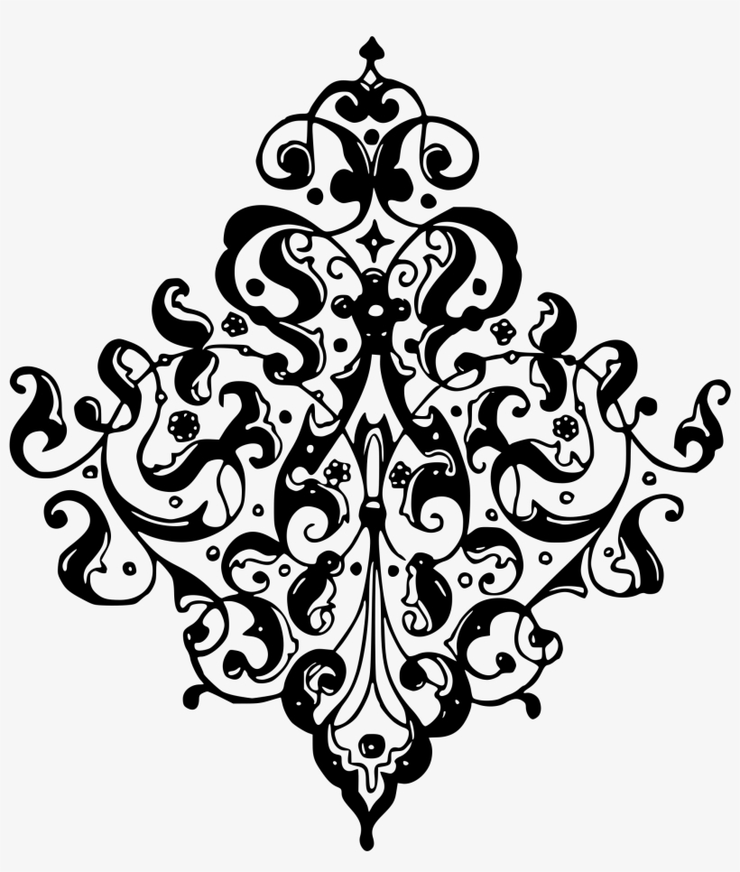 Floral Design - Damask Pattern Vector Simple, transparent png #1311025