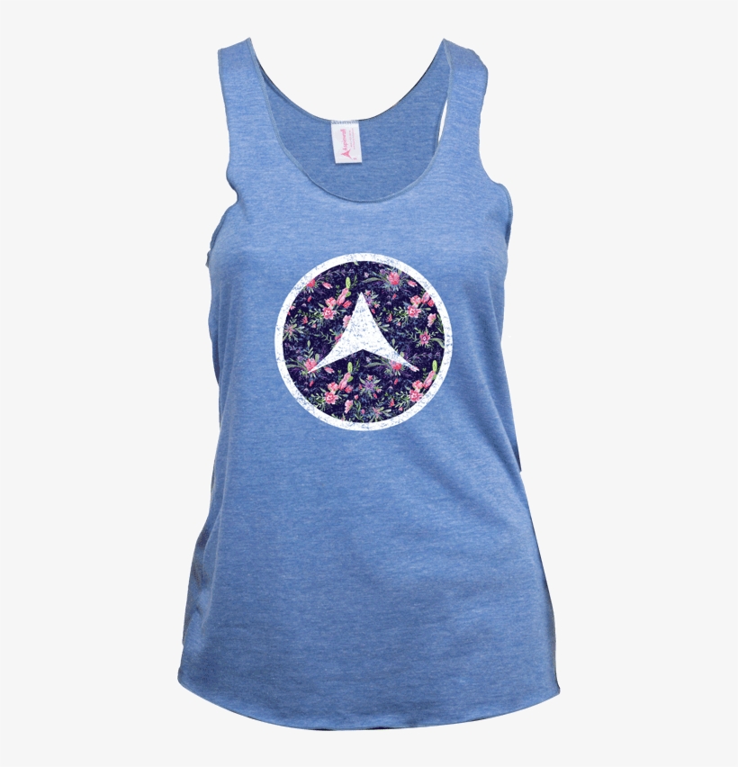 Aspinwall Floral Icon Athletic Blue Womens Tank 4 - Active Tank, transparent png #1311054