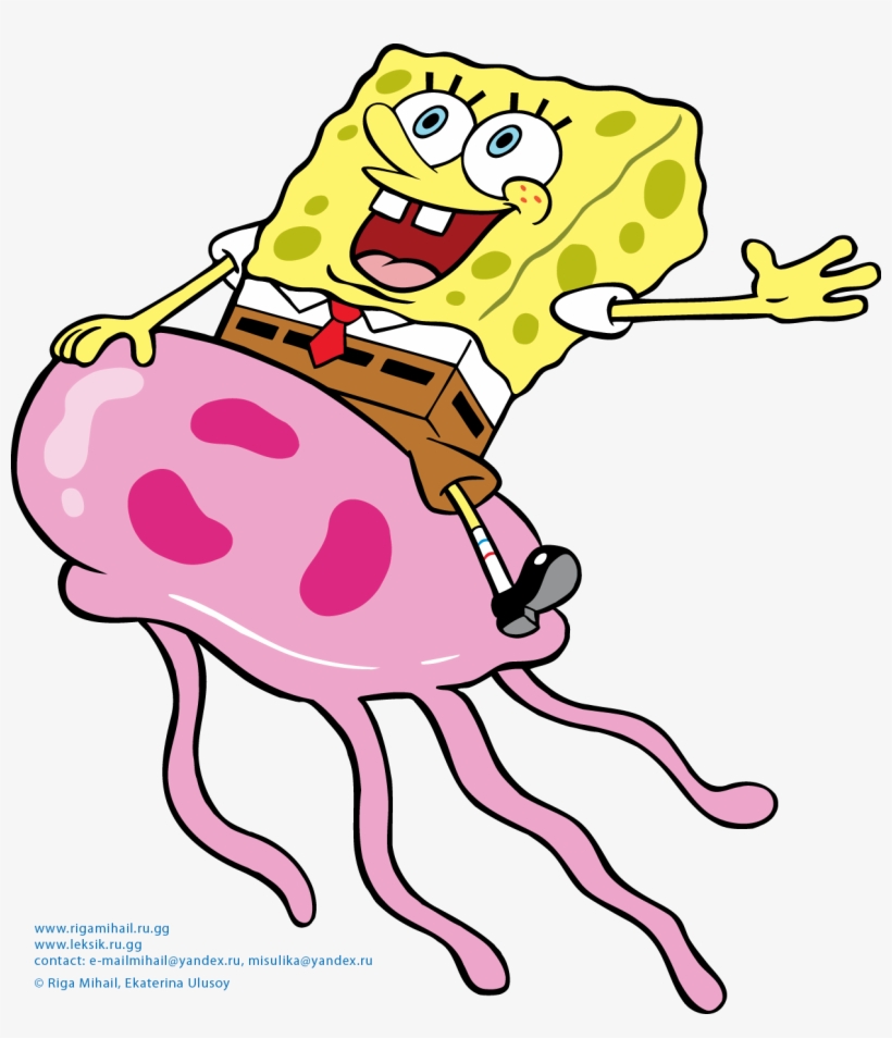 Picture Library Download Spongebob Squarepants Supersponge - Spongebob Jellyfish Png, transparent png #1311412