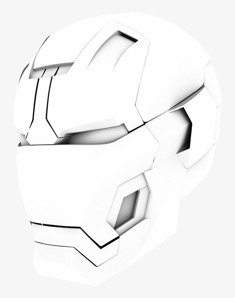 Iron Man Helmet Drawing Tutorial - Iron Man 3 Helmet Drawing, transparent png #1311970