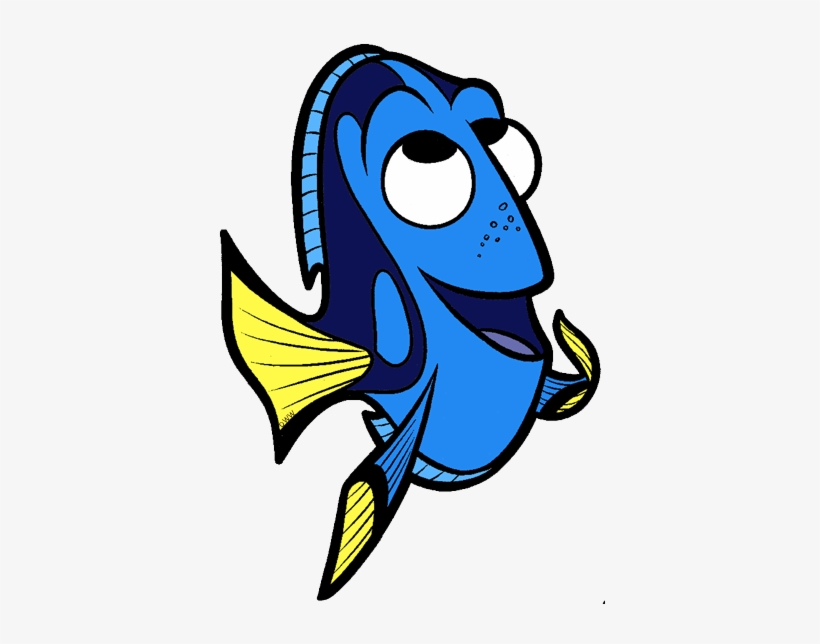 Vector Black And White Download Baby Dory Clipart - Dory Clipart, transparent png #1312693