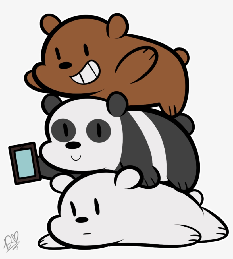 We Bare Bears Iphone Wallpapers - Panda Ice Bear And Grizzly, transparent png #1313188