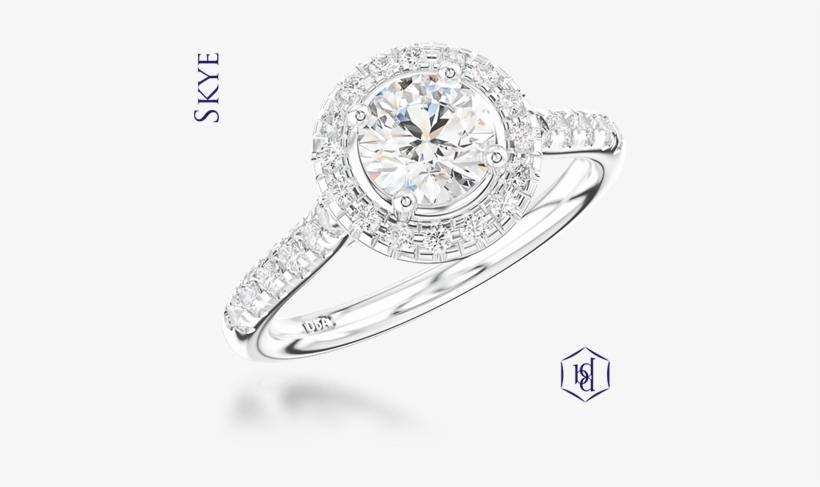 Round Brilliant Cut Platinum Cluster Diamond Band - Princess Cut, transparent png #1313238
