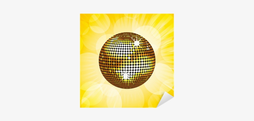 Gold Disco Ball And Lens Flare Background Sticker • - Various Artists / 100 Disco Classics, transparent png #1313435