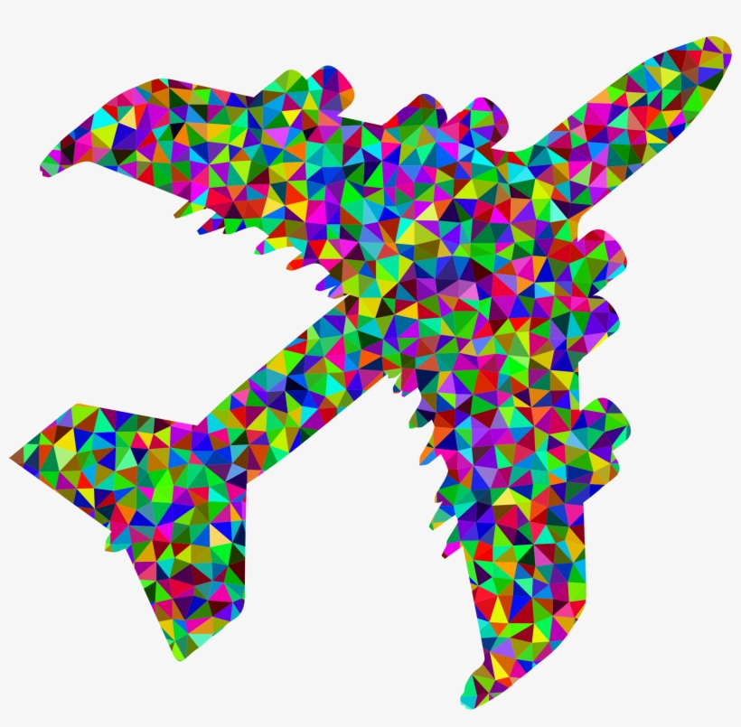 This Free Icons Png Design Of Prismatic Low Poly Airplane, transparent png #1313749