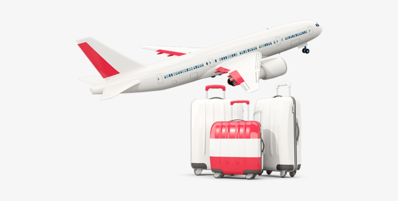 Luggage With Airplane - Airplane With England Flag, transparent png #1313876
