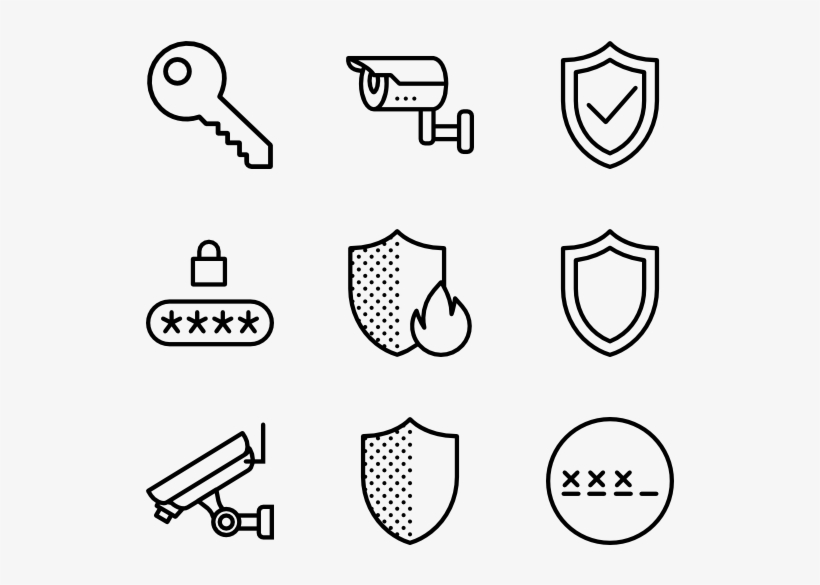 Security Elements - Learning Icons, transparent png #1314121