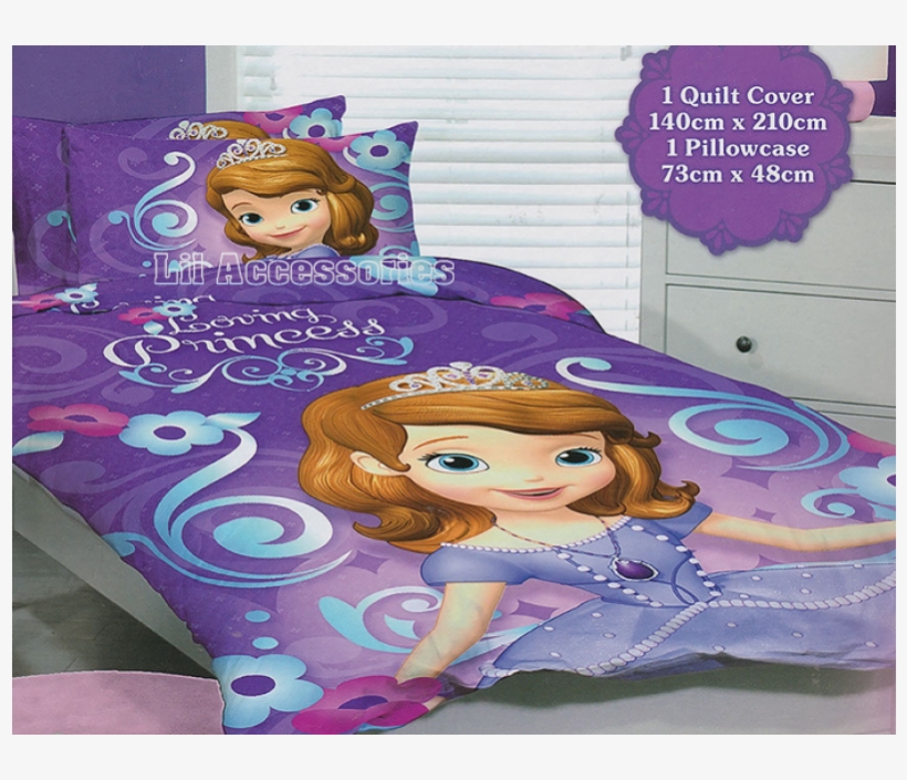 Sofia The First Single Quilt Cover Set - Sofia The First Loving Princess Single Quilt Cover, transparent png #1314122