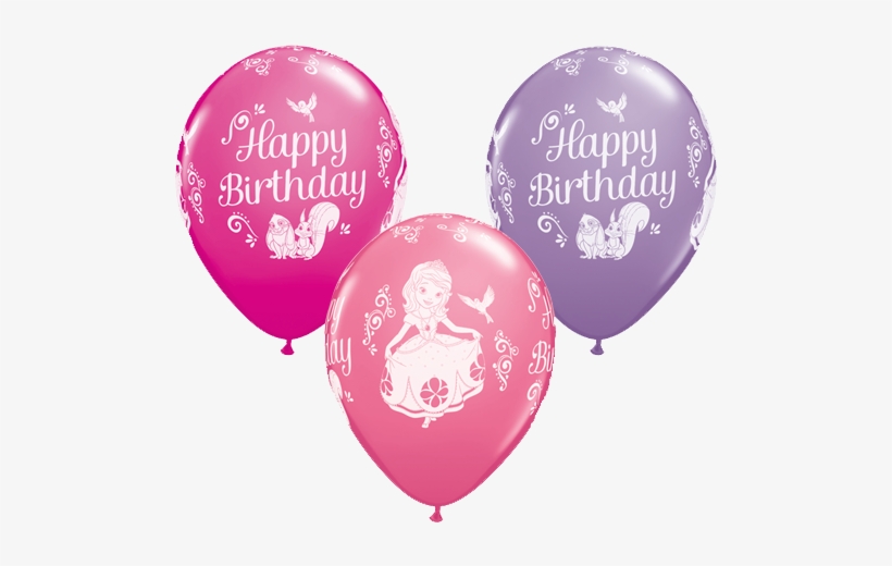 11" Sofia Birthday Disney Latex Balloons X - Princess Sofia Balloons Png, transparent png #1314382
