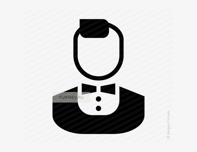 Vector Icon Of Male Person With Bow Tie - Stylish Man Icon, transparent png #1314638