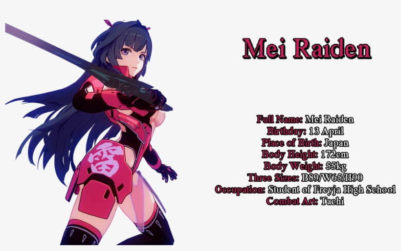 Honkai Impact Valkyrja Mei Raiden - Honkai Impact Raiden Mei, transparent png #1314665