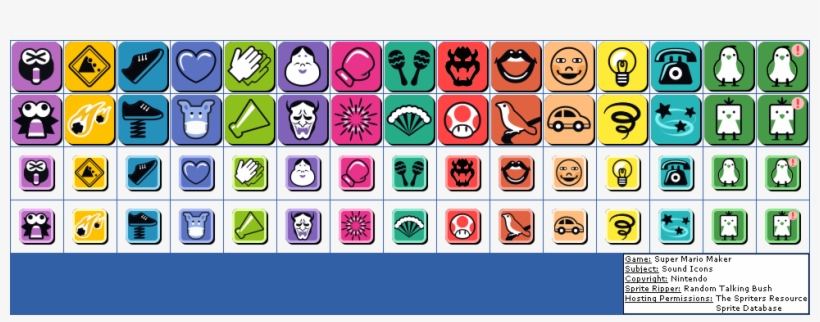 Click For Full Sized Image Sound Icons - Super Mario Maker Sound, transparent png #1315041