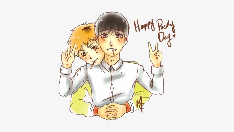 Happy Pocky Day~ Boy Am I Late Again, Oh Well - Cartoon, transparent png #1315488