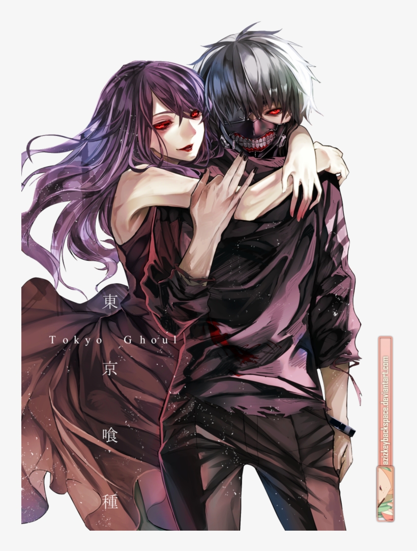 Kaneki Rize - Tokyo Ghoul Kaneki And Rize, transparent png #1315581