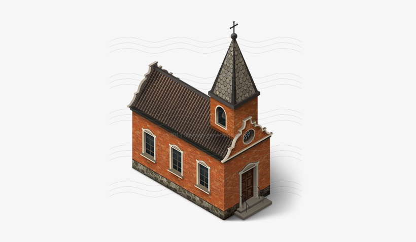 Church Isometric Icon - Church 3d Icon, transparent png #1315609