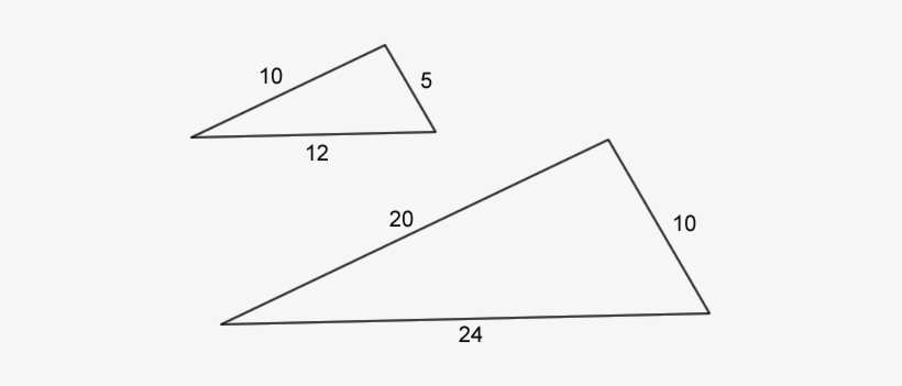 Two Triangles That Are Similar But Not Congruent, transparent png #1315657