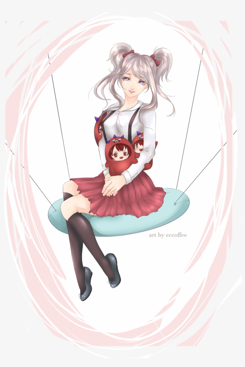 Eccoffee Did An Art Trade With Soft-vel On Da With - Anime, transparent png #1315877