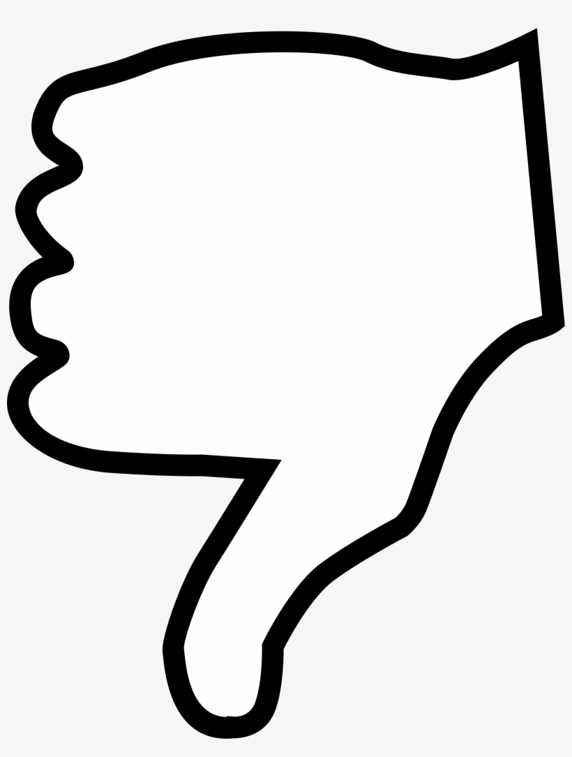 Clipart - Thumbs Down - Thumbs Down Easy Drawing, transparent png #1316196