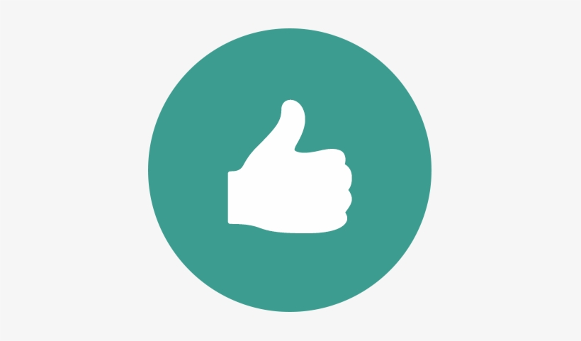 Icon Thumbs Up - Teal Location Icon, transparent png #1316419
