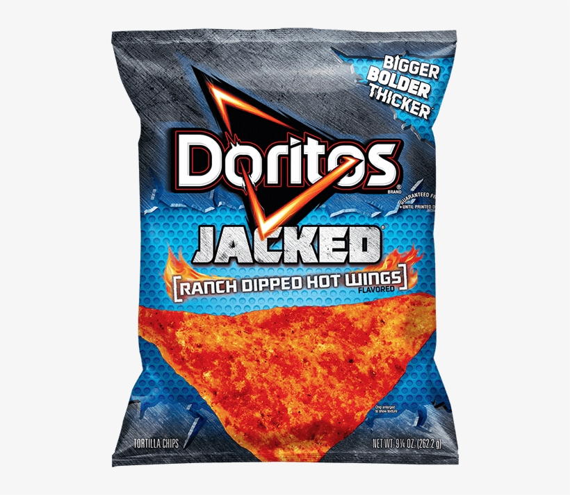 Doritos® Jacked™ Ranch Dipped Hot Wings Flavored Tortilla - Doritos Ranch Dipped Hot Wings, transparent png #1316494