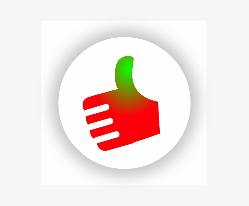 How To Set Use Thumb Up Red-green Icon Png, transparent png #1316497