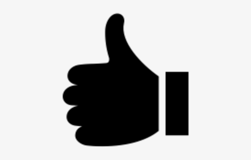 Thumbs Up Black Icon, transparent png #1316574