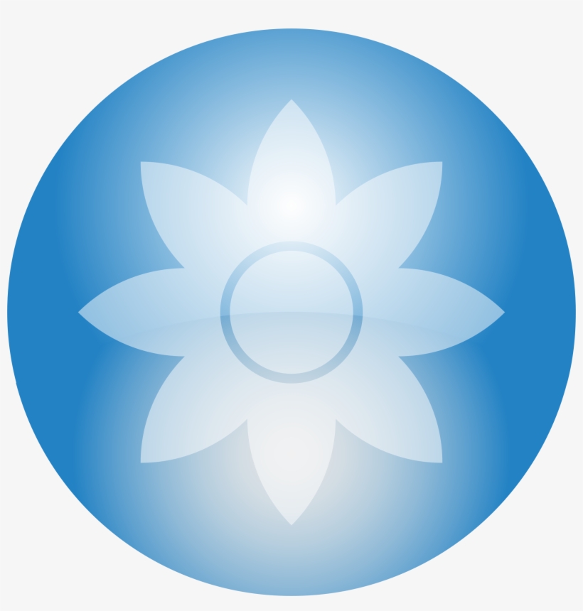 This Free Icons Png Design Of Sky Blue Flower Orb, transparent png #1317060