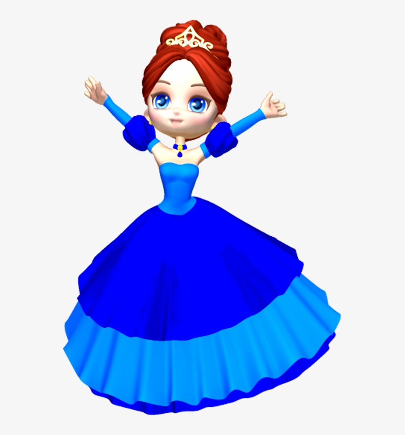 Queen Clipart Blue - Blue Princess Clip Art, transparent png #1317085