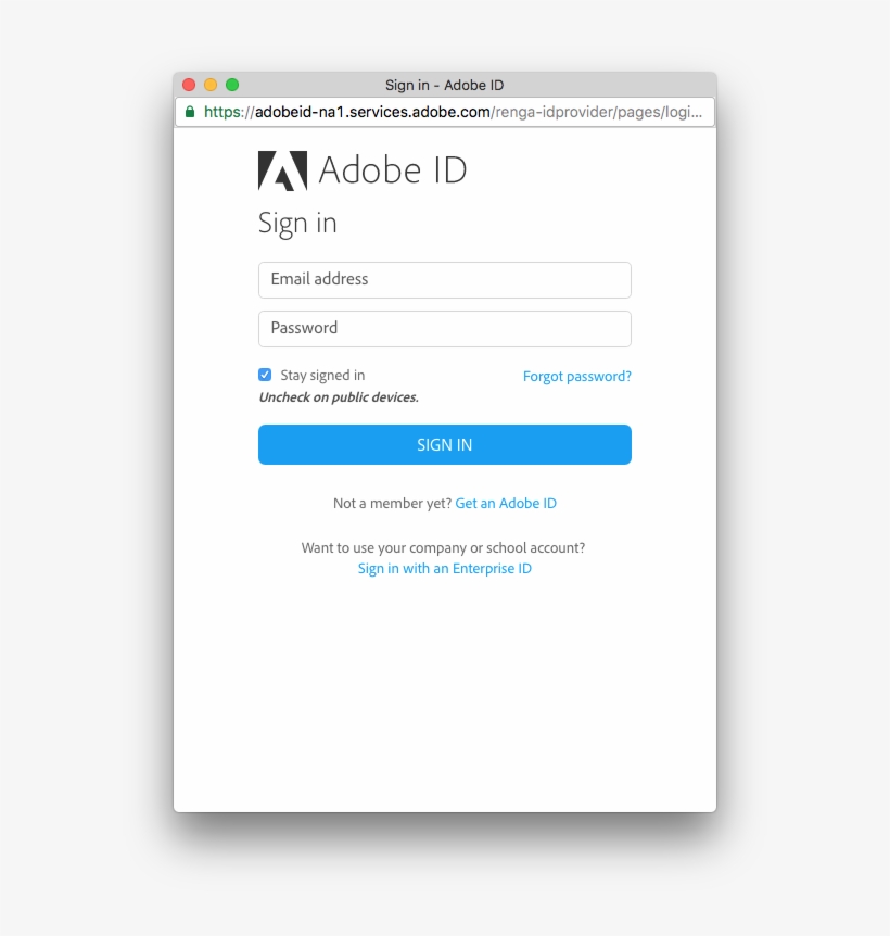 Your User Can Enter Their Adobe Id Username And Password, - User Interface Design, transparent png #1317917