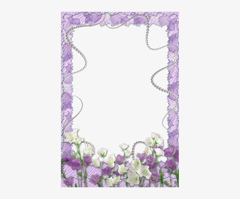 Transparent Purple Frame - Purple Flower Frame Png, transparent png #1319118