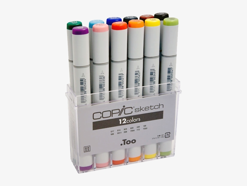 Copic Sketch Marker 12 Color Basic Set - Copic Basic Set, transparent png #1319138