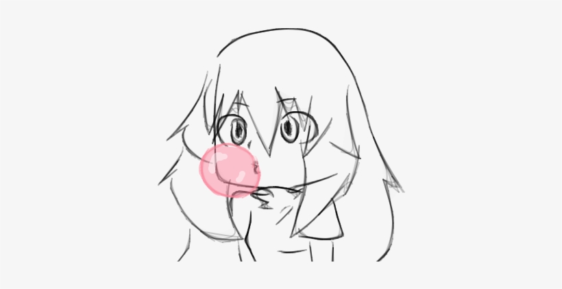 Bubble Gum Drawing At Getdrawings - Draw Blowing Bubble Gum, transparent png #1319294