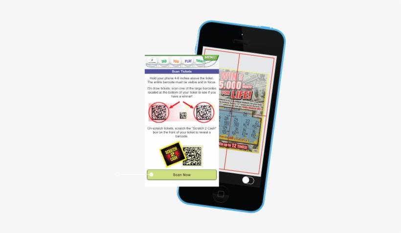 Ticket Scanning Game Information Retailer Locator Winner - Iphone, transparent png #1319328