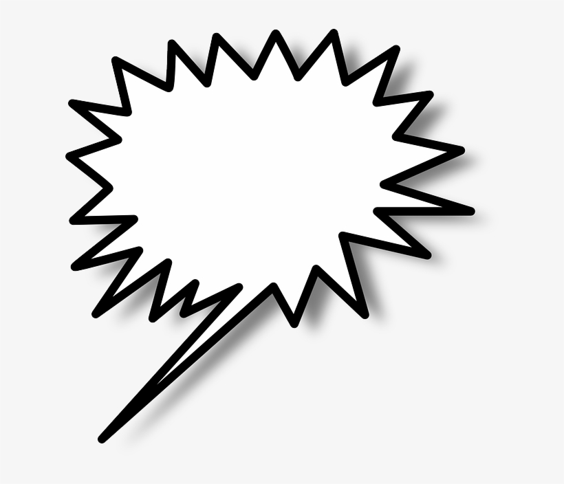 Speech Speech Bubble, Speech Balloon, Balloon, Bubble, - Spiky Speech Bubble Png, transparent png #1319376