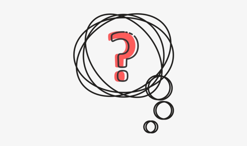 Thought Bubble With Red Question Mark - Definition, transparent png #1319461