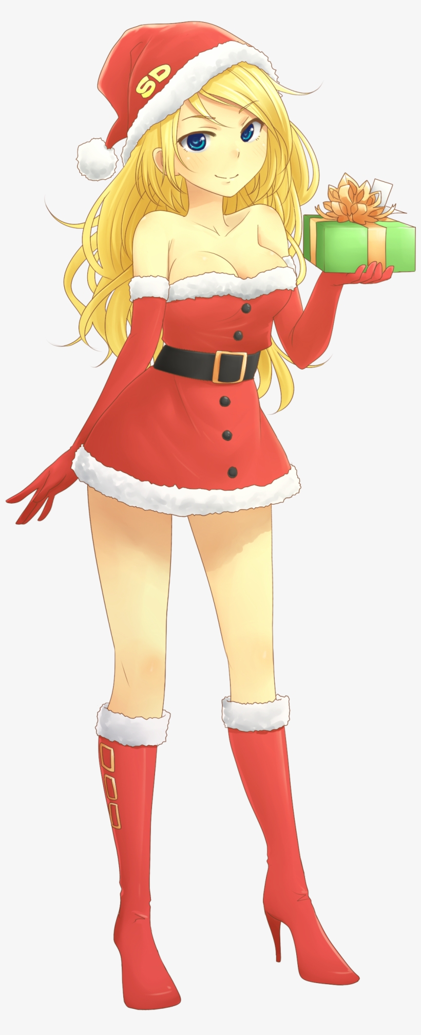 The Christmas Version Of Nadeshiko - Cartoon, transparent png #1320285