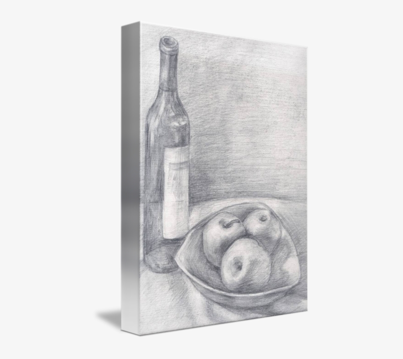 Drawing Bottles Still Life Graphic Black And White - Wine, transparent png #1320573