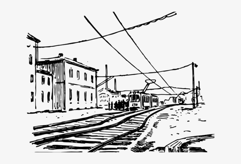 Railroad Clipart Train Scene - Train, transparent png #1320887
