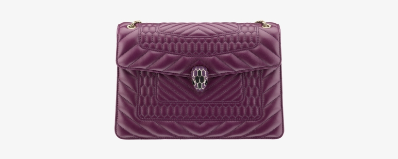 Flap Cover Bag Serpenti Forever In Wisteria Jade Nappa - Bvlgari Serpenti Forever Leather Shoulder Bag, transparent png #1321622