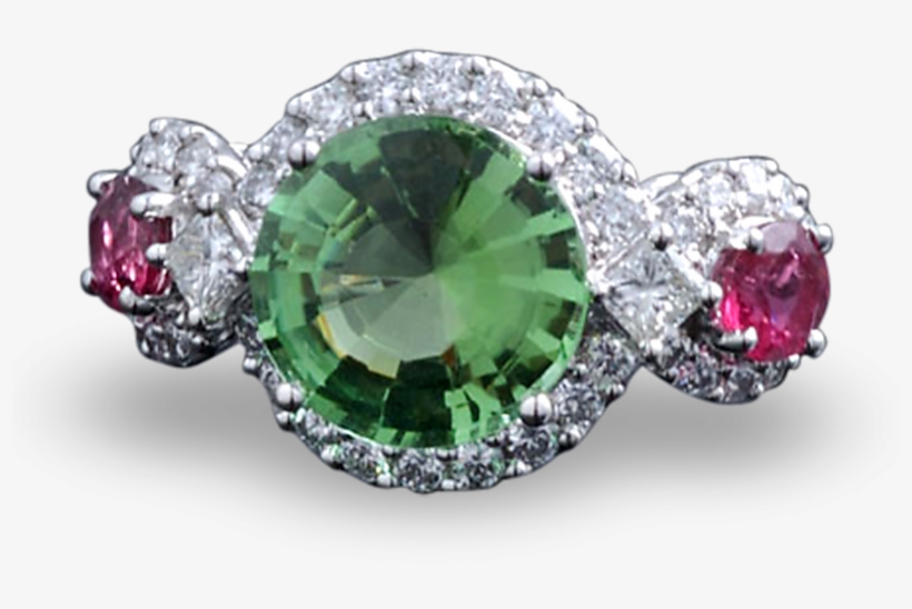 Green & Red Tourmaline Ring, - Green & Red Tourmaline Ring, 4.79 Carats, transparent png #1321979