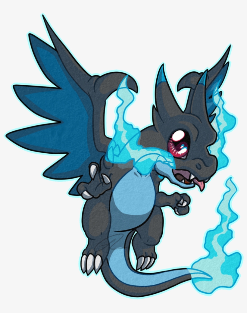 Chibi Mega Charizard X By Dragonitesenpai - Chibi Mega Charizard X, transparent png #1322222